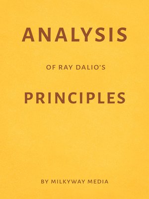 cover image of Analysis of Ray Dalio's Principles by Milkyway Media